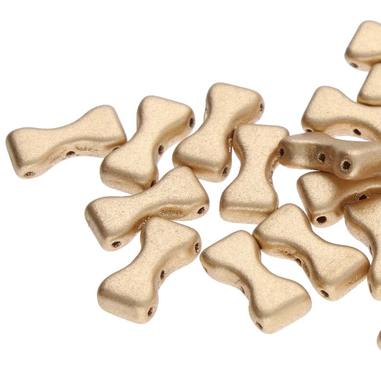Picture of Bow Tie 3 holes 6x12mm Bronze Pale Gold x10g 