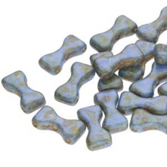 Picture of Bow Tie 3 holes 6x12mm Sage x10g