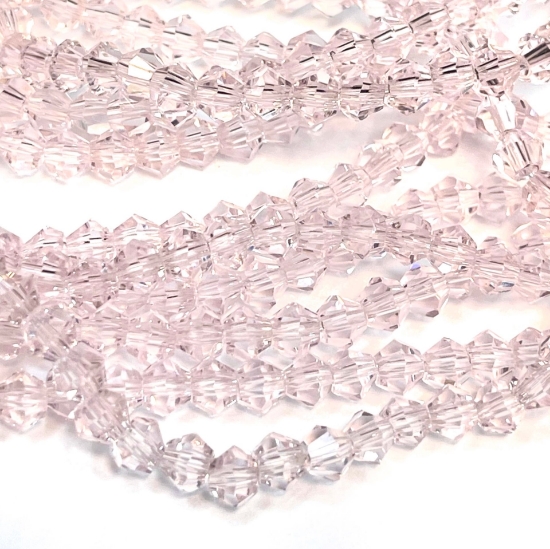 Picture of Bicone Glass bead 4mm Pink x90