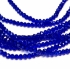 Picture of Faceted Rondelle 3x4mm Transparent Cobalt x37cm