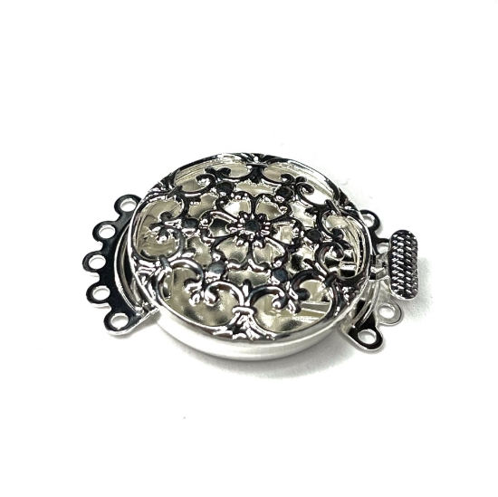 Picture of Push Pull Clasp 22mm 5-strand Silver Plated x1
