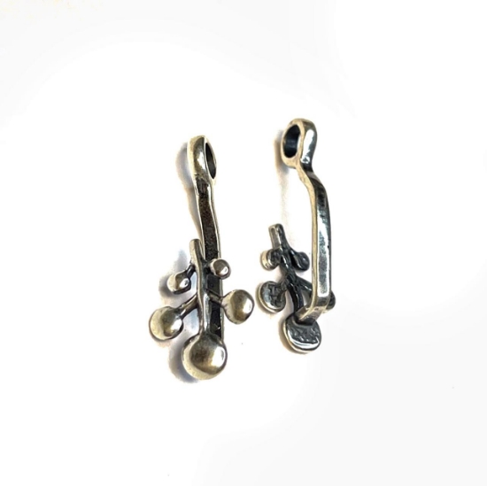 Picture of JBB Donut Bail 12mm Bubbles Antiqued Silver Plated x1