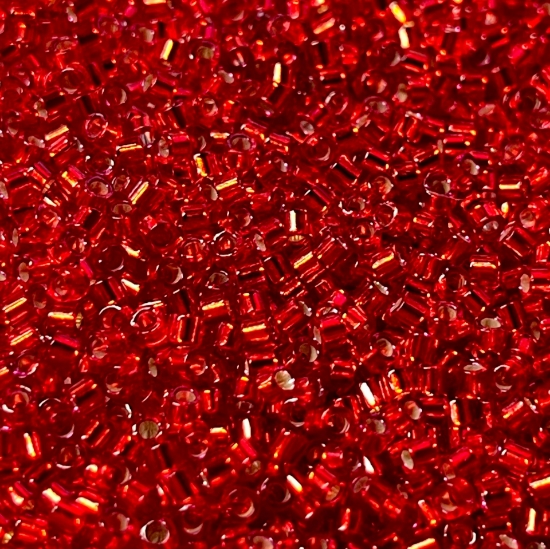 Picture of Miyuki Delica 10/0 DBM602 Silver-Lined Red x10g
