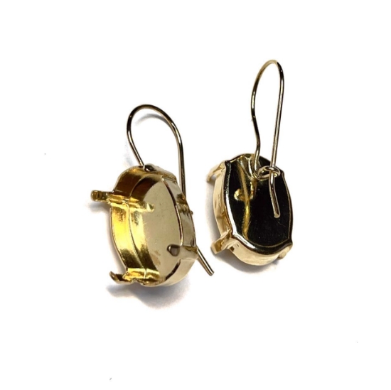 Picture of Premium Earwire Kidney 4120 18x13mm 24kt Gold Plate x2