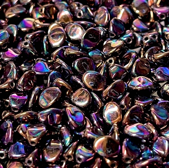 Picture of Pinch Bead 5mm Jet Iris x50