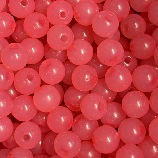 Picture of Acrylic Beads 8mm  round Jelly Pink x100 