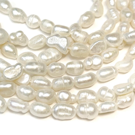Picture of Pearl Cultured Freshwater Nugets 4~14m hole 0,5~1mm x36cm