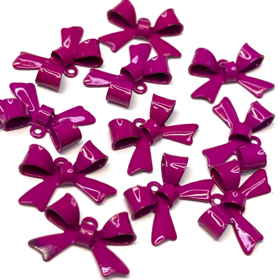 Picture of Bowknot pendant 15x10mm Fuchsia x1