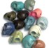 Изображение Synthetic Howlite Skull 18x15mm mixed colors x10