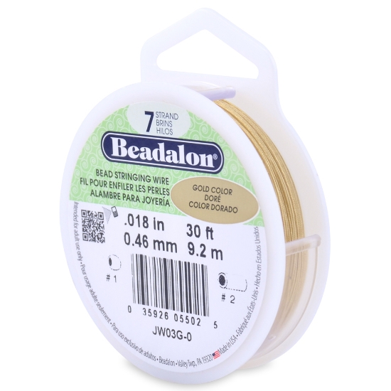 Picture of Beadalon 7 strand 0.46mm Gold x9.2m