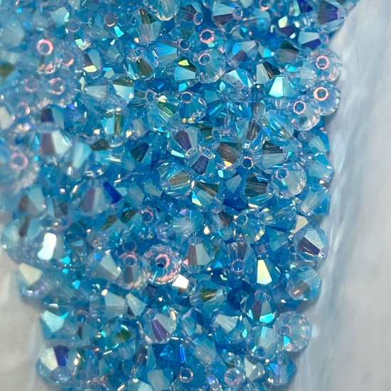 Picture of Preciosa Bead Rondell 4mm Aquamarine AB2X x100