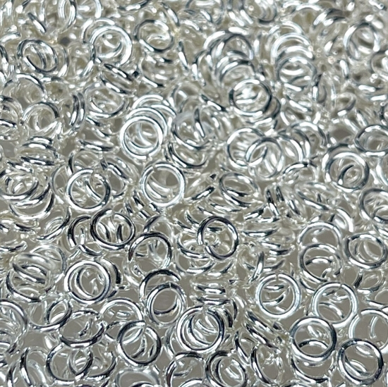 Picture of Premium Jump Ring 5x0.8mm Shiny Silver x50