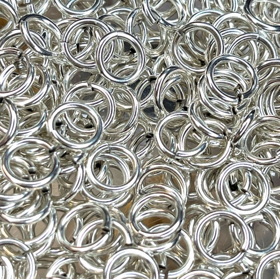 Picture of Premium Jump Ring 7.5 x1.2mm 999° Silver Plated x50