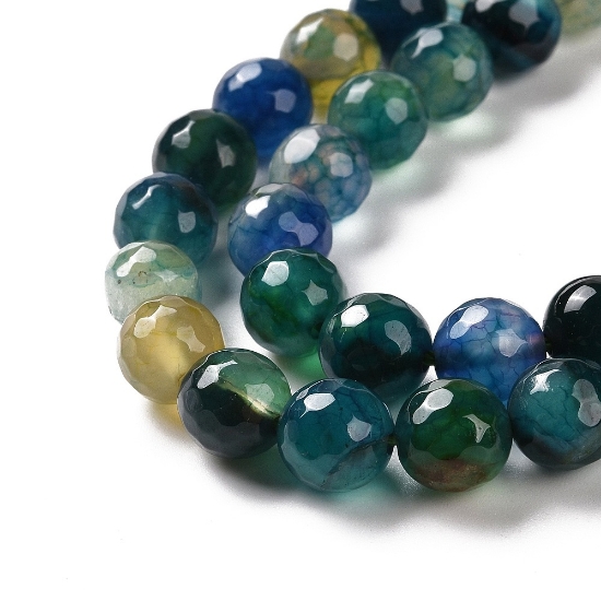 Picture of Agate (Dyed/Heated) 8mm faceted round Colorful x38cm
