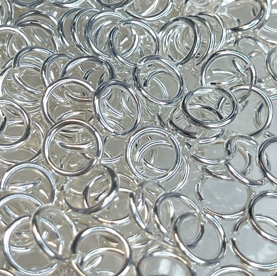 Picture of Premium Jump Ring 8x1,2mm Shiny Silver x50