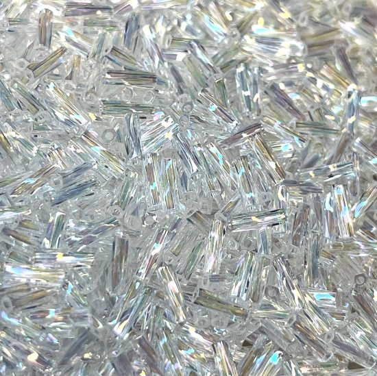 Picture of Miyuki Twist Bugle 6mm 250 Crystal AB x10g 