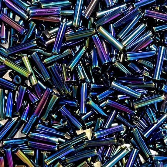 Picture of Miyuki Bugles 6mm BGL2-452 Metallic Dark Blue Iris x10g