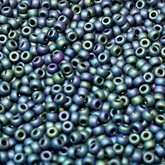 Picture of Miyuki Rocaille 11/0 2064 Mat Metallic Blue Green Iris x10g