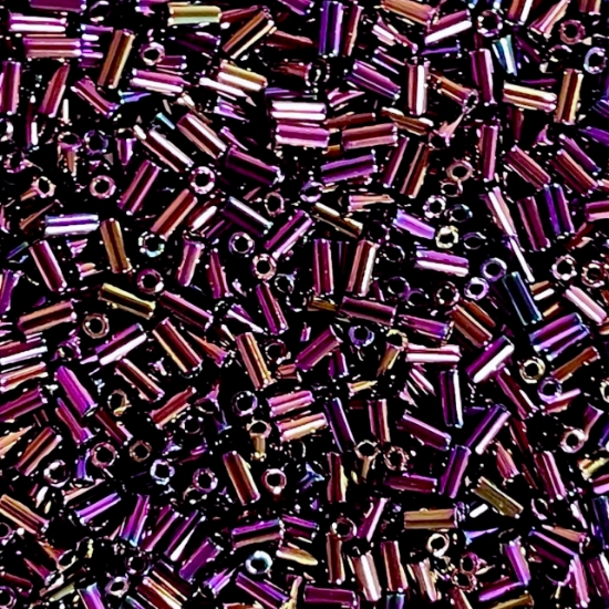 Picture of Miyuki Bugles 3mm 454 Metallic Purple Iris x10g