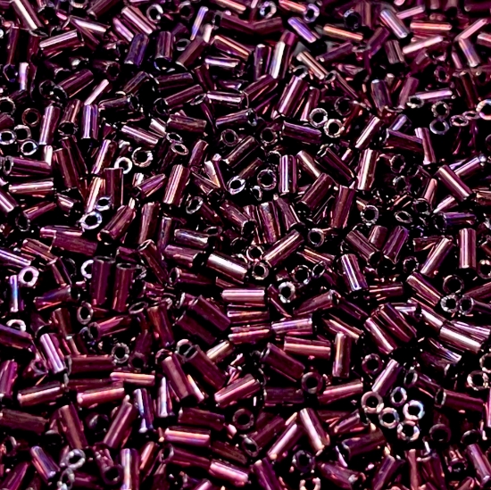 Picture of Miyuki Bugles 3mm BGL1-460 Metallic Dark Raspberry x10g