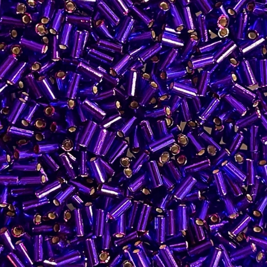 Picture of Miyuki Bugles 3mm BGL1-1427 Silver Lined Dark Violet x10g