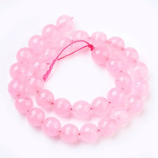 Picture of Malaysia "Jade" (dyed) 6mm faceted round Pink x38cm