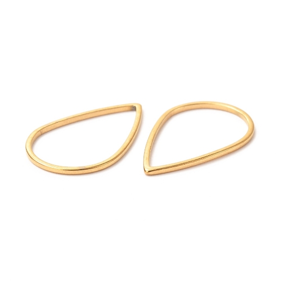 Picture of Stainless Steel Component 20x13mm drop Gold x5