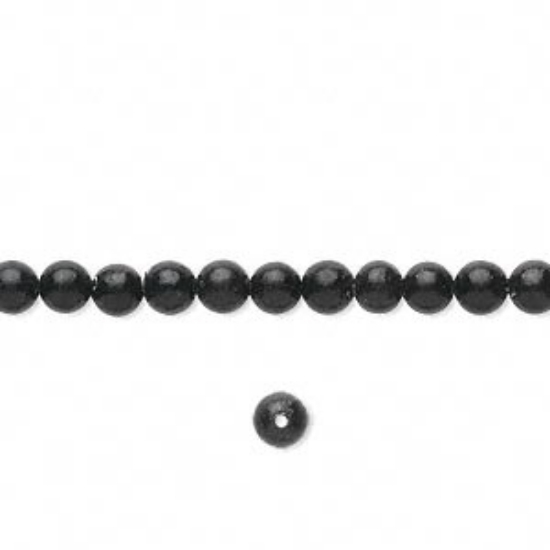 Picture of Obsidian 4mm round Black x38cm