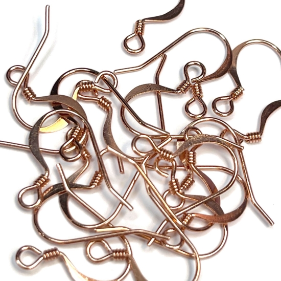 Picture of Hook Ear Wire 18mm Rose Gold x24