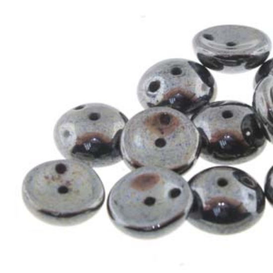 Picture of Piggy Beads 4x8mm Jet Hematite x50