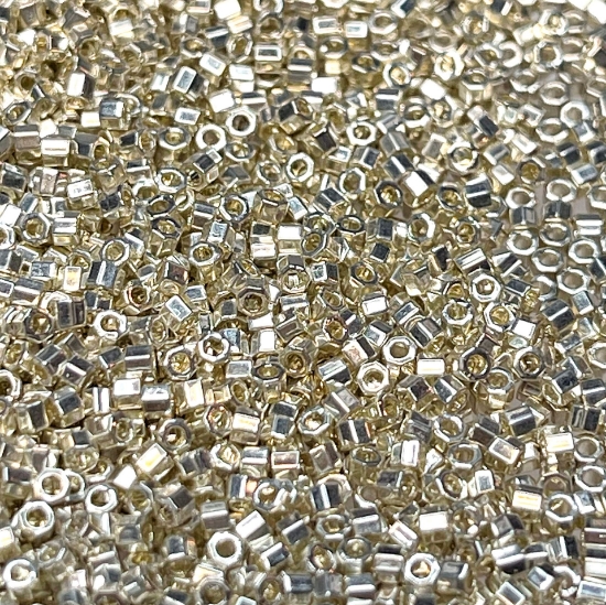 Picture of Miyuki Delica 11/0 Hex Cut DBC35 Galvanized Silver x5g
