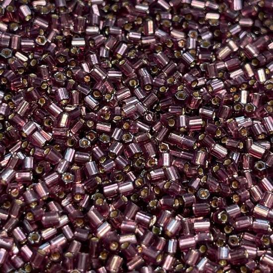 Picture of Miyuki Rocaille  11/0 Hex Cut 13 Silver Lined  Dark Amethyst x10g