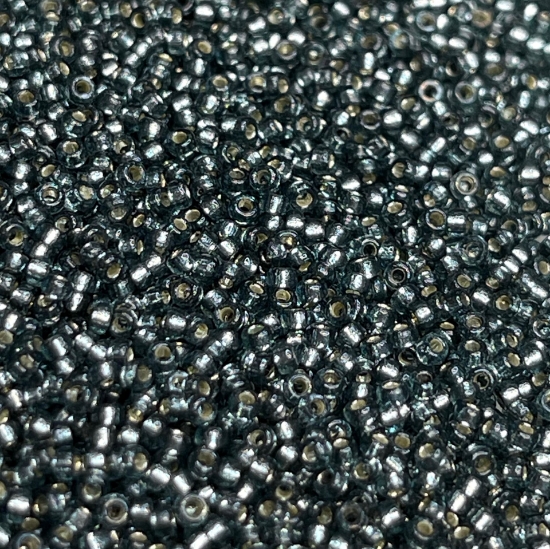 Picture of Miyuki Rocaille 15/0 4275 Duracoat Silver Lined Dark Green x10g