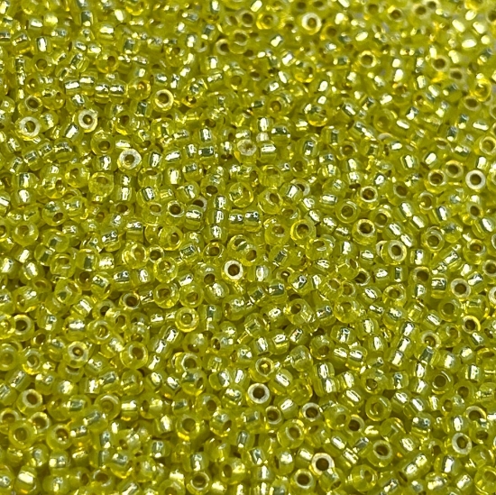 Picture of Miyuki Seed Beads 15/0 4236 Duracoat Silver Lined Dyed Yellow  x10g