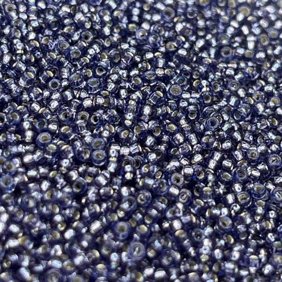 Picture of Miyuki Rocaille 15/0 4276 Duracoat Silver Lined Dyed Denim x10g