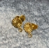 Picture of Stainless Steel Ear stud 7mm flat round w/ horiz. loop 18kt Gold Plated x2 