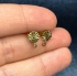 Picture of Stainless Steel Ear stud 7mm flat round w/ horiz. loop 18kt Gold Plated x2 