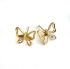 Picture of Ear stud Butterfly 11x13mm w/ cubic zirconia and loop 18kt Gold Plated x2 