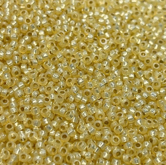 Picture of Miyuki Rocaille 15/0 4235 Duracoat Silver Lined Light Yellow x10g 