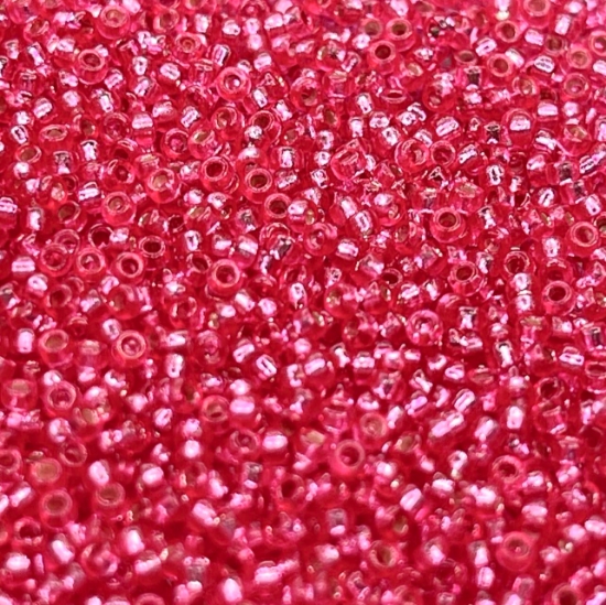 Picture of Miyuki Rocaille 15/0 4266 Duracoat Silver Lined Fuschia x10g