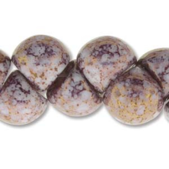 Picture of Mushroom 9mm White Teracotta Purple x30