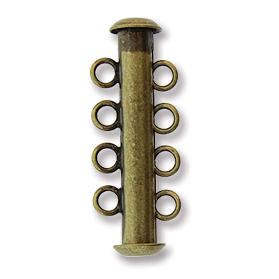 Picture of Magnetic Clasp 26mm 4-strand Antique Gold Plate x1