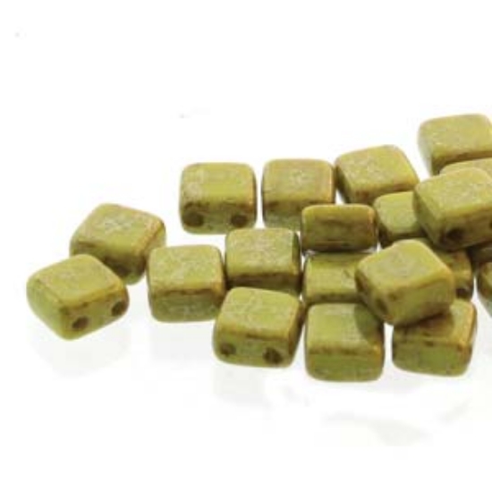Picture of 2-Holes Tile 5mm Green Lumi x30