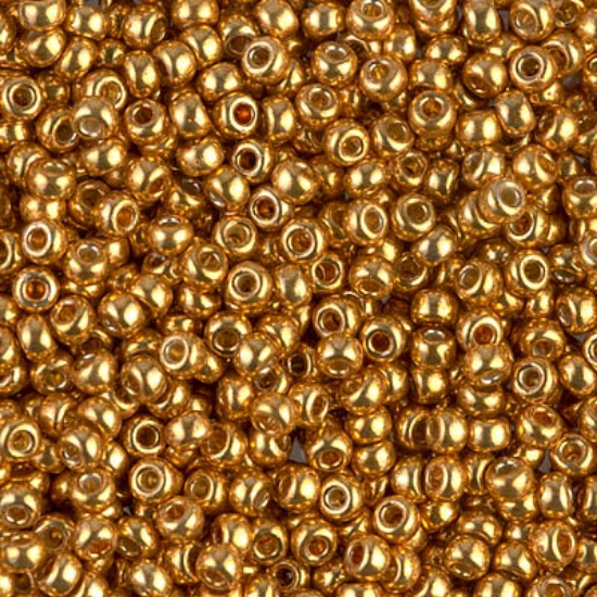Picture of Miyuki Rocaille 11/0 4203 Duracoat Galvanized Yellow Gold x10g