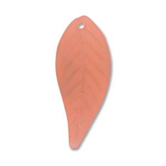 Picture of Lucite Leaves 12x28mm Paprika x5