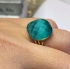 Picture of Cabochon Cat's eye Glass Faceted Square 15mm Teal x1 