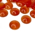 Picture of Cabochon cat's eye glass 12mm round Orange x4