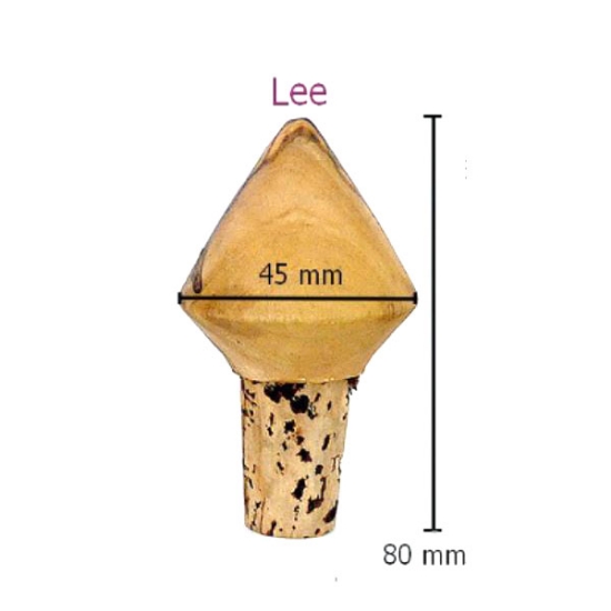 Picture of Wooden Bottle Stopper "Lee" to decorate and customize x1