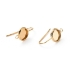 Picture of Stainless Steel Fishhook setting 8mm round w/ loop 18kt Gold Plated x2
