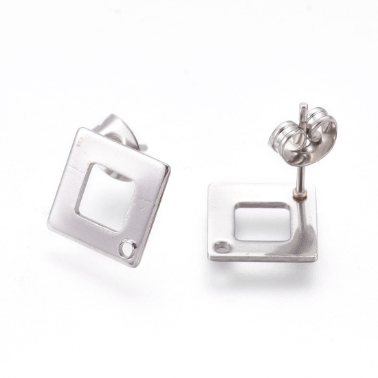 Picture of Stainless Steel Ear stud 10mm rhombus x10